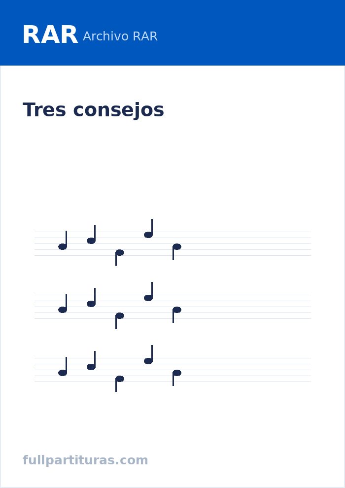 Tres consejos — anteprima