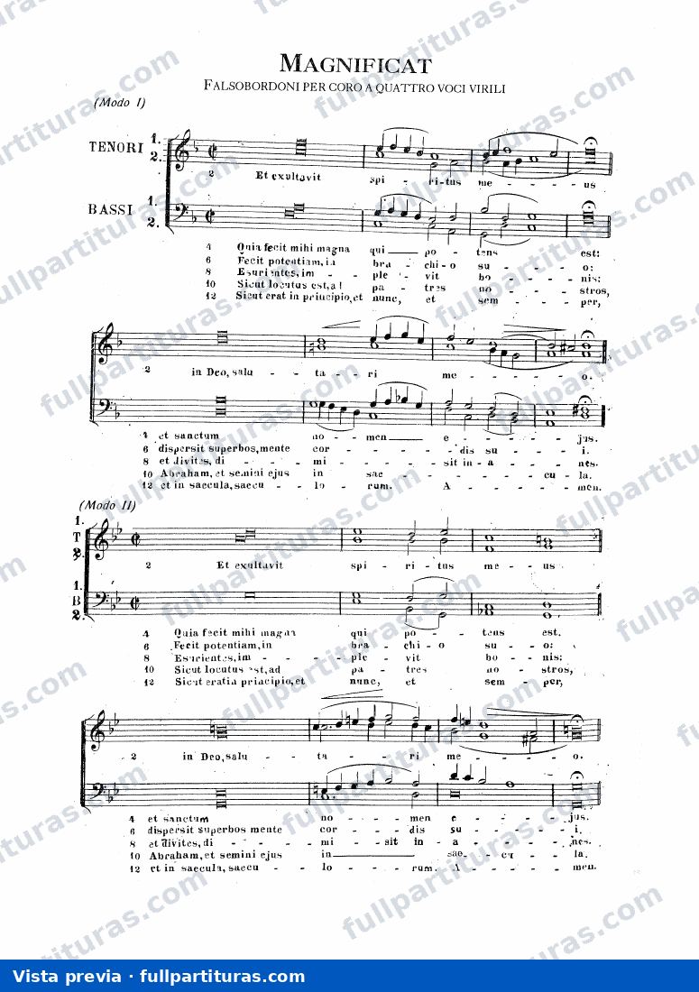 Falsibordoni per il Magnificat — preview