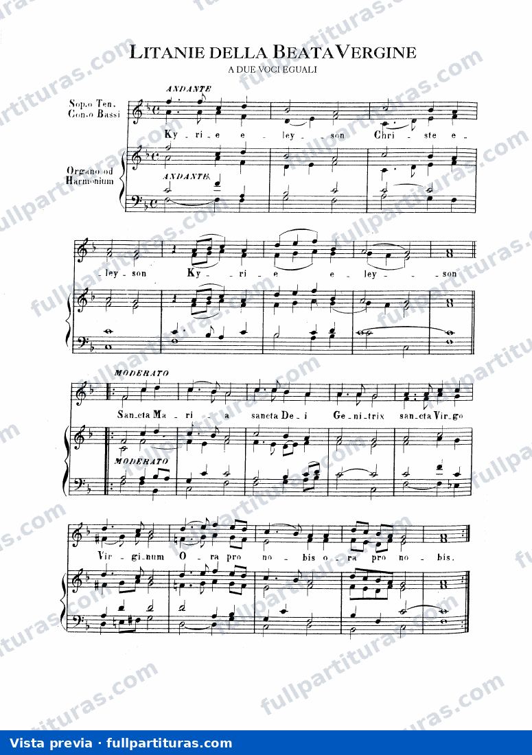 Litanie della Beata Vergine — preview