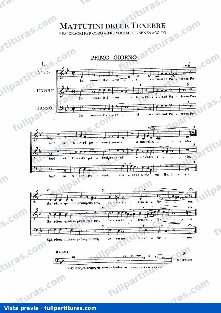 Mattutini delle Tenebre — preview