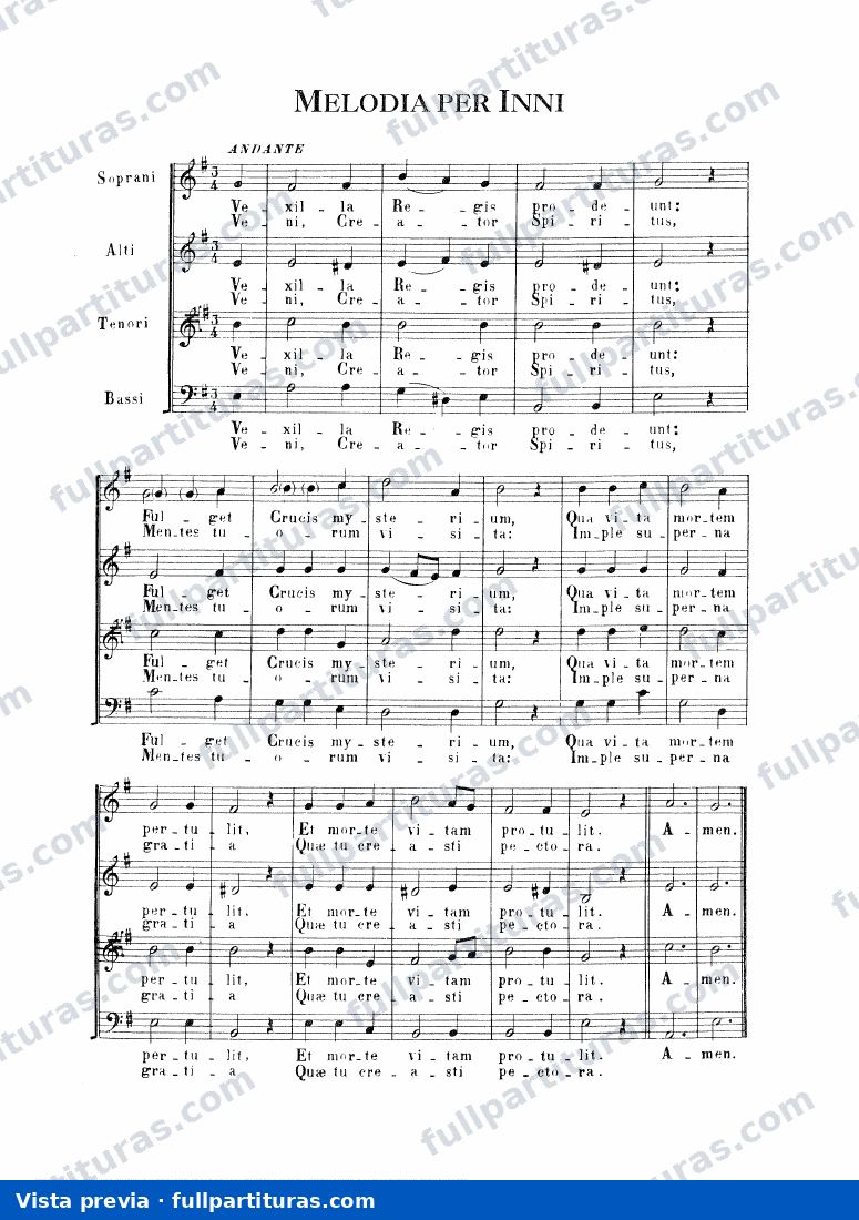 Melodia per Inni — preview