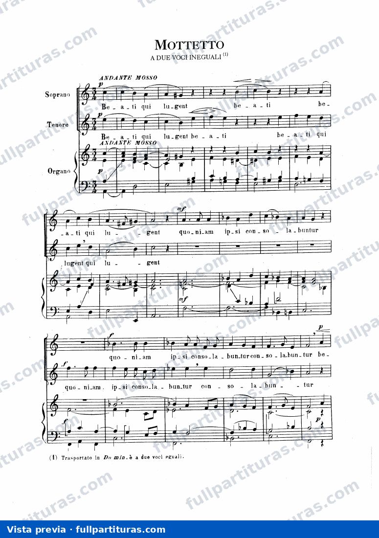 Mottetto: Beati qui lugent — preview