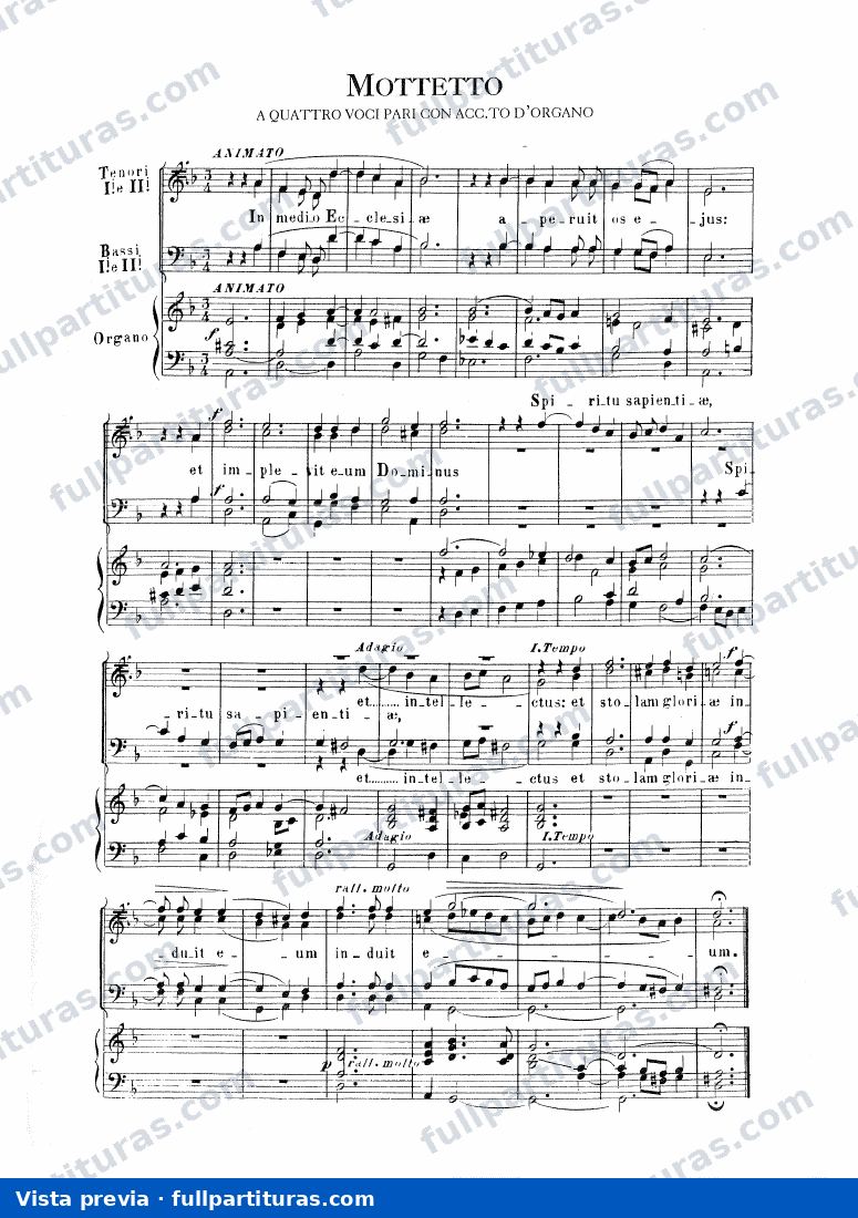 Mottetto: In medio Ecclesiae — preview