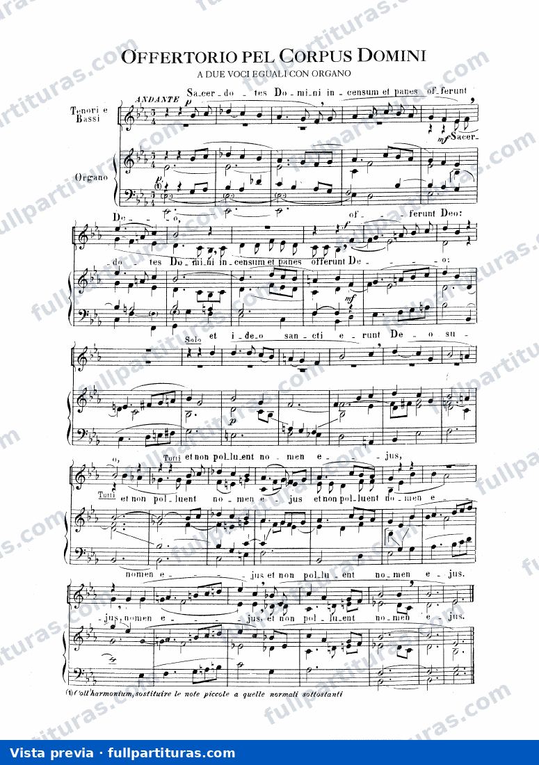 Offertorio pel Corpus Domini — preview