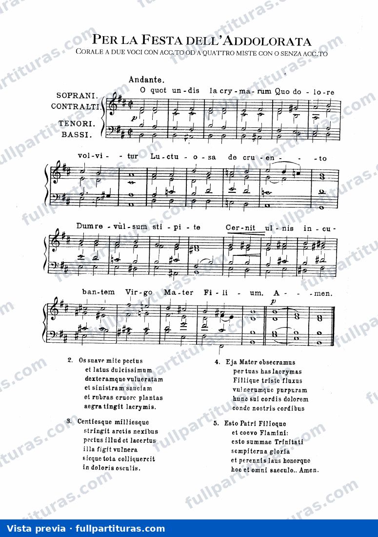 Per la Festa dell'Addolorata — preview