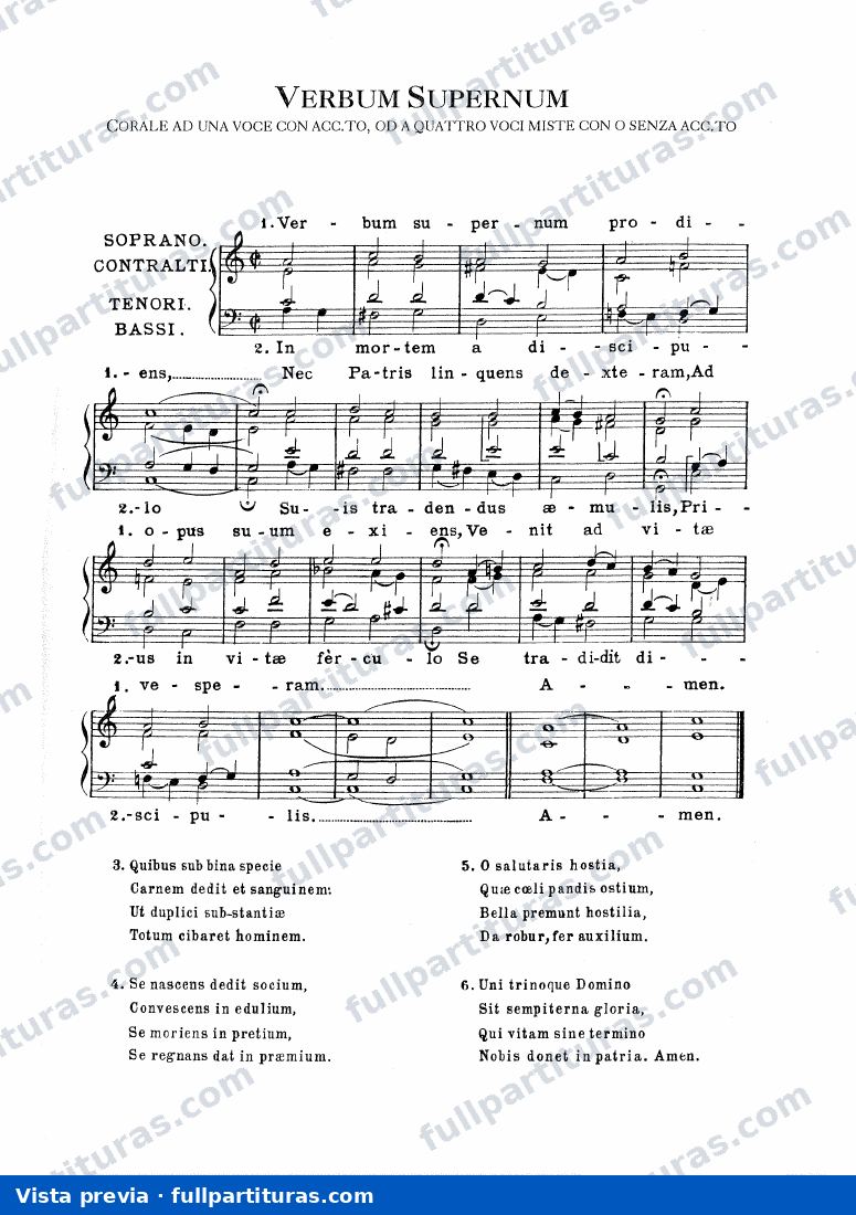 Verbum Supernum — preview