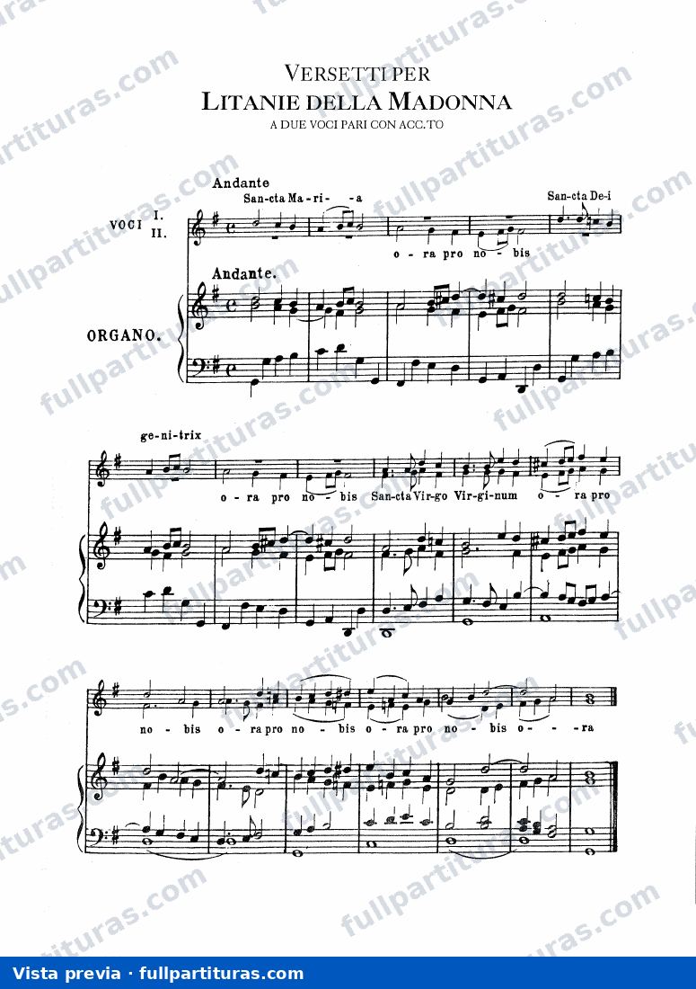 Versetti per Litanie della Madonna — preview