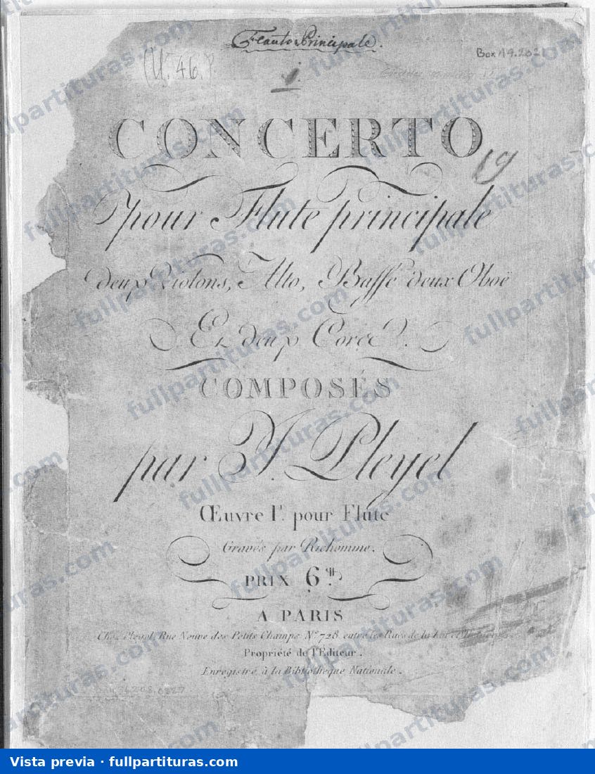 Concierto para flauta en C mayor Op. 1 — preview