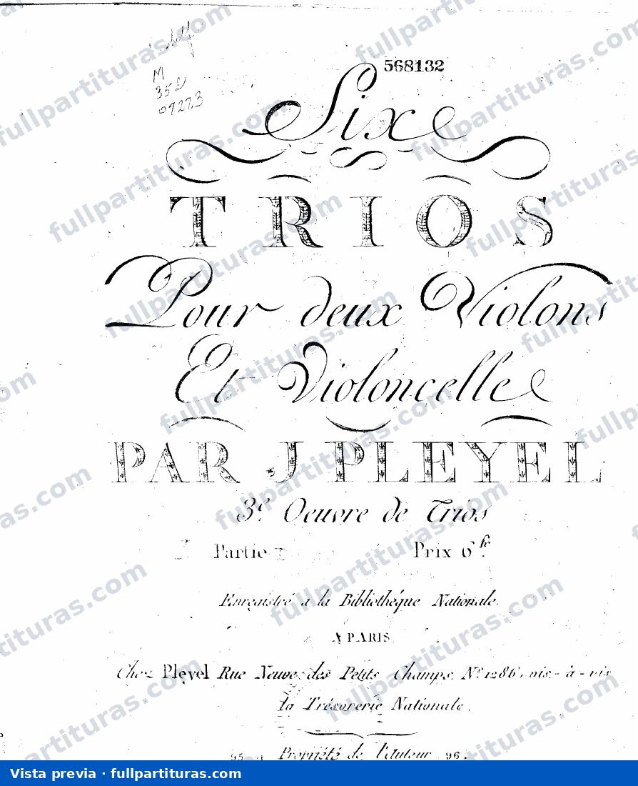 3 Tríos de cuerdas Op. 3: Cello — preview