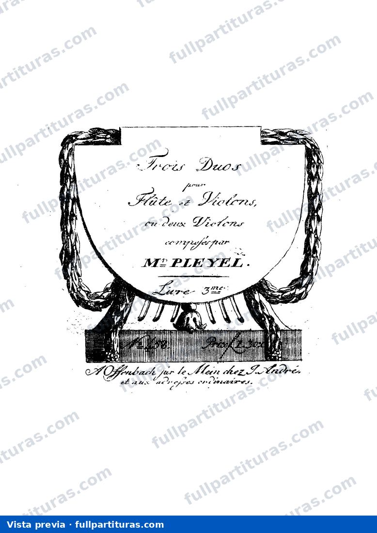 3 Tríos de cuerdas Op. 3: 3 Duos for Flute and Violin or 2 Violins Op. 3 — preview