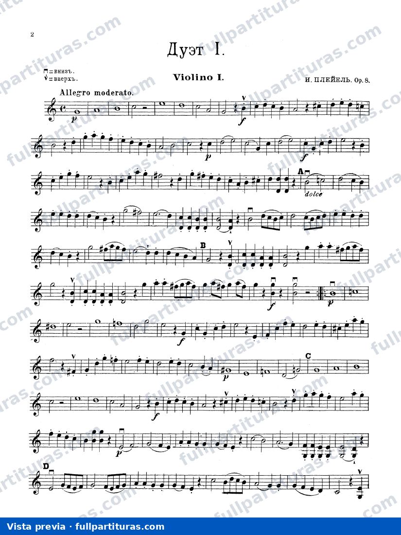 6 Duos para 2 violines Op. 8 — preview
