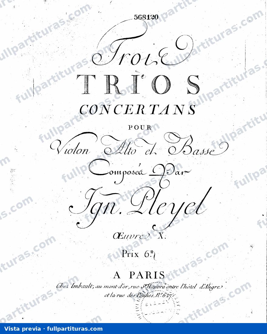 3 Tríos de cuerdas Op. 11: Cello — preview