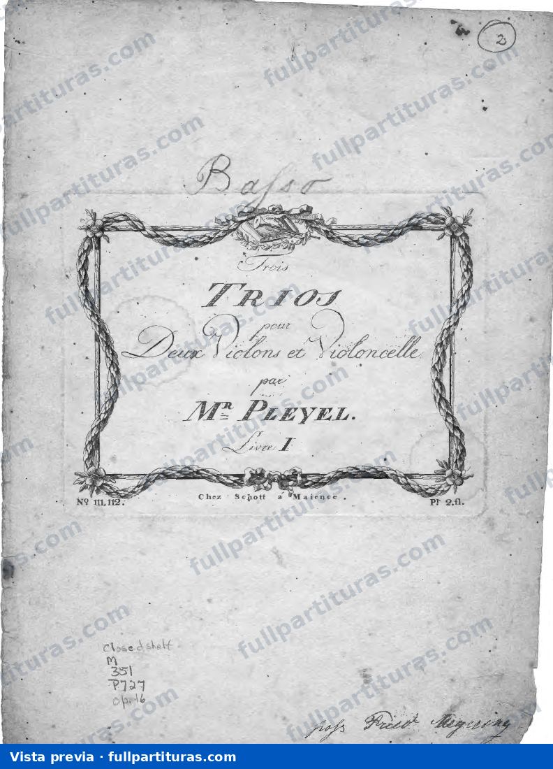 3 Tríos de cuerdas Op. 16: Cello — preview