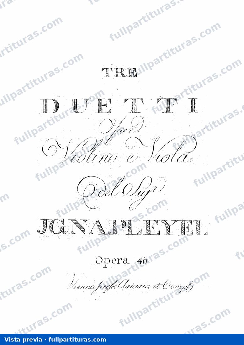 3 Tríos de cuerdas Op. 16: 3 Duetti a Violino e Viola Op.46 — preview
