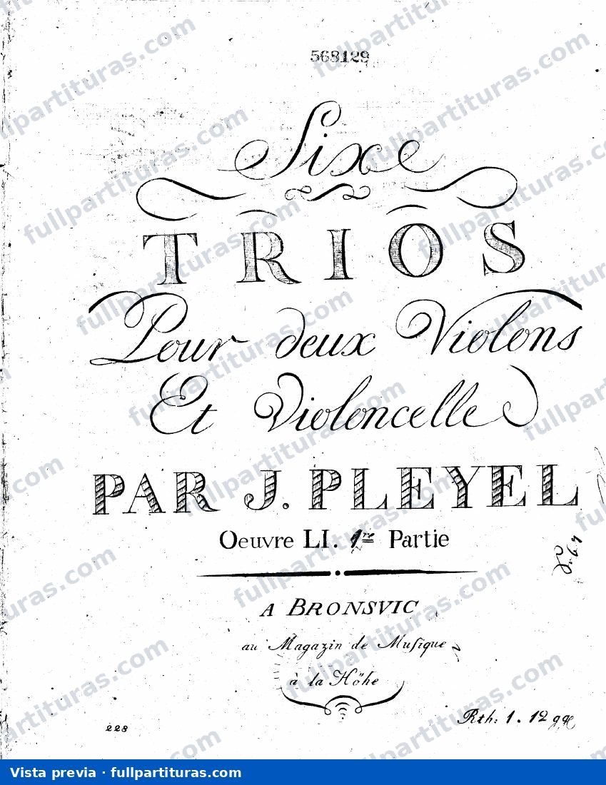 6 Tríos de cuerdas Op. 51: Violín II — preview