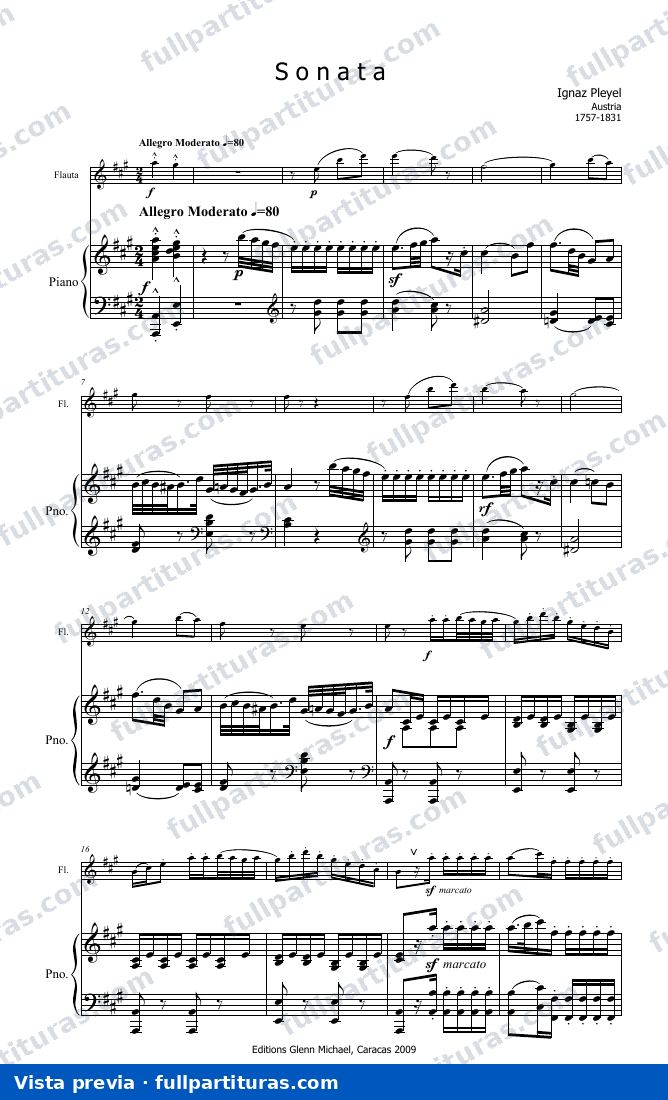 6 Tríos de cuerdas Op. 51: Sonata para violín y flauta IV — preview
