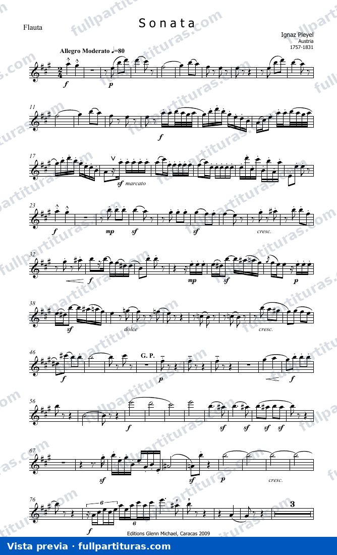 6 Tríos de cuerdas Op. 51: parte de la flauta — preview