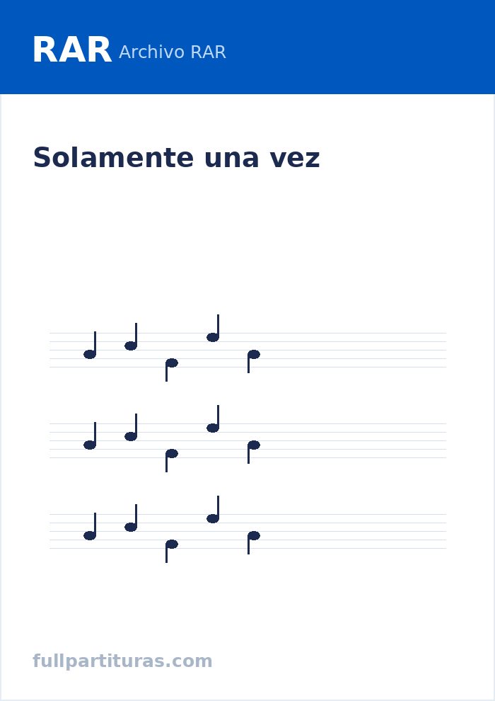 Solamente una vez — anteprima