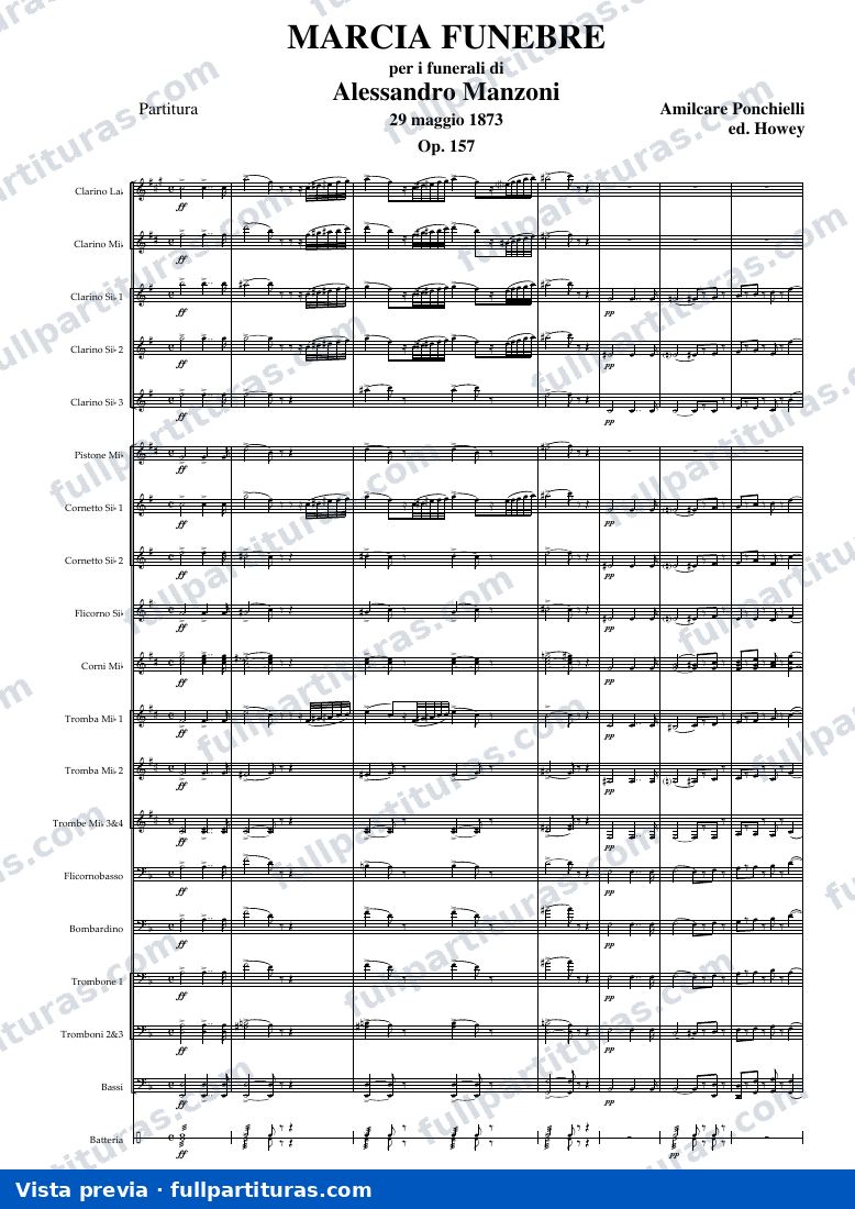 Marcia funebre per I funerali di Manzoni, Op.157 — preview