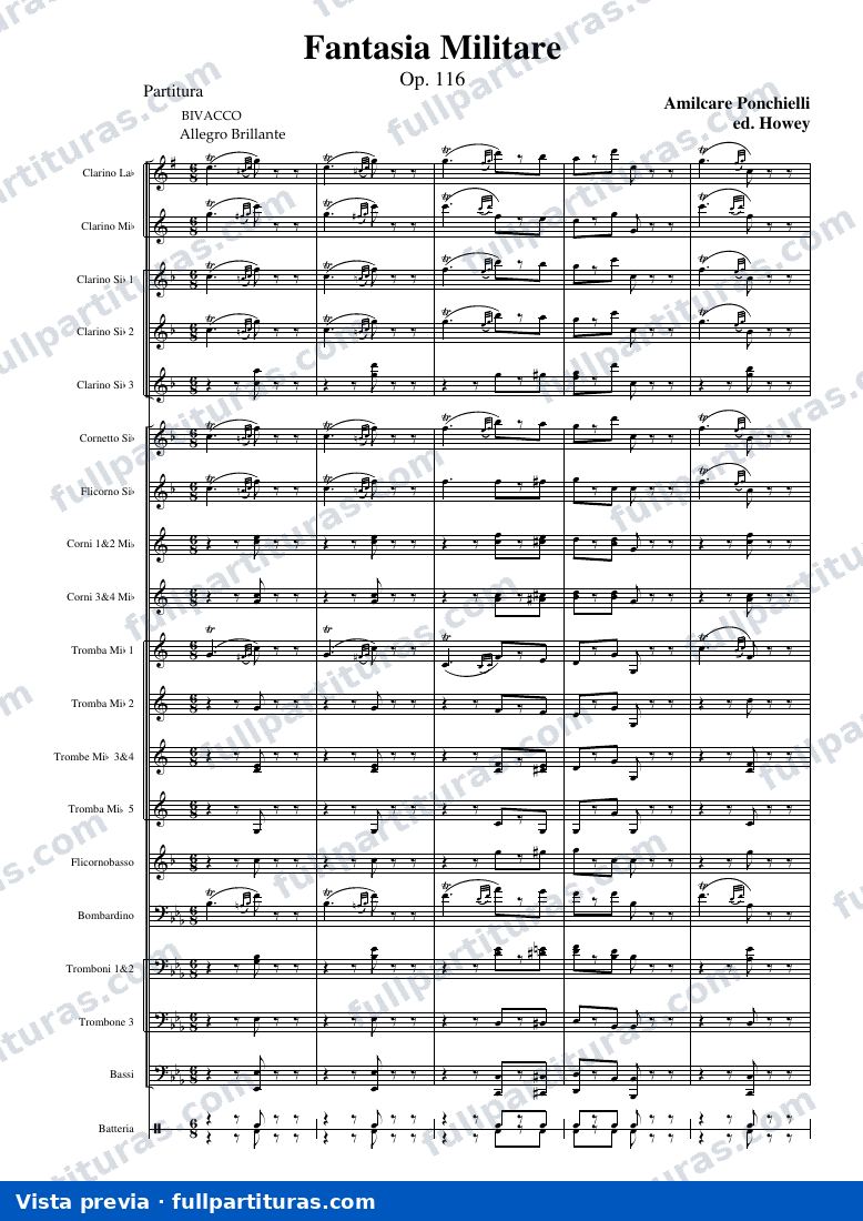 Fantasia Militare, Op.116 — Vorschau