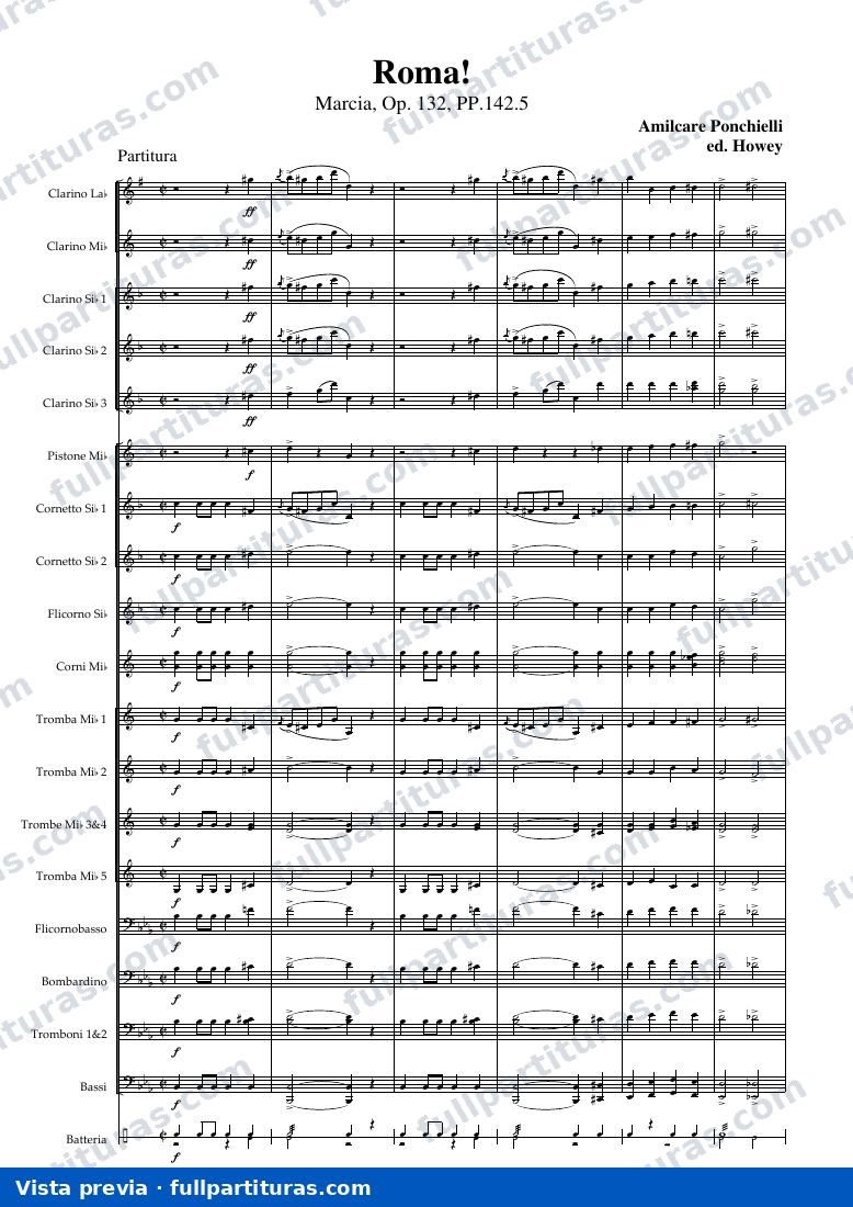Roma!, Op.132 — Vorschau