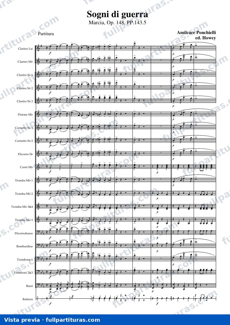 Sogni di guerra, Op.148 — Vorschau