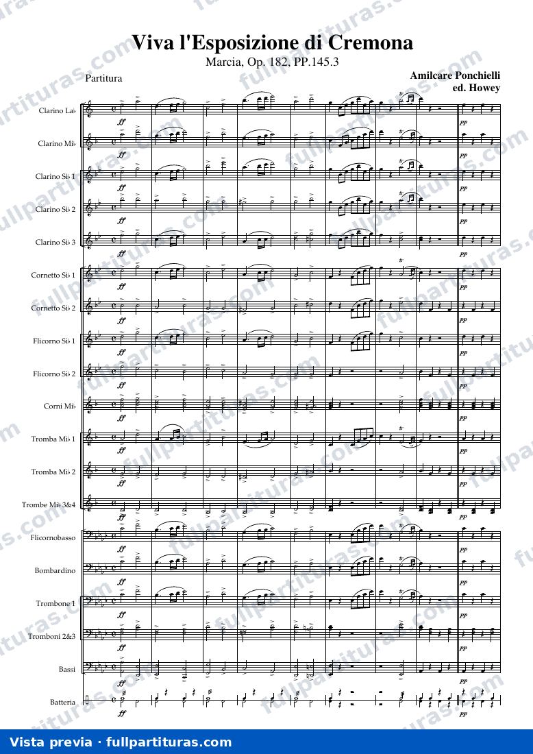 Viva l'esposizione di Cremona, Op.182 — preview