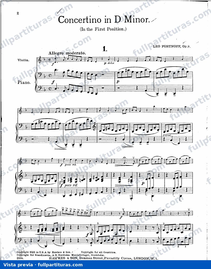 Violin Concertino, Op.9 — preview