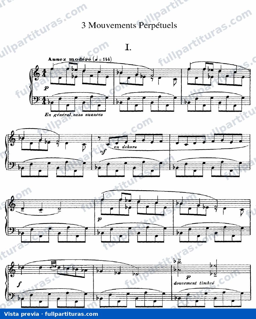 Mouvements perpétuels, FP 14 — preview