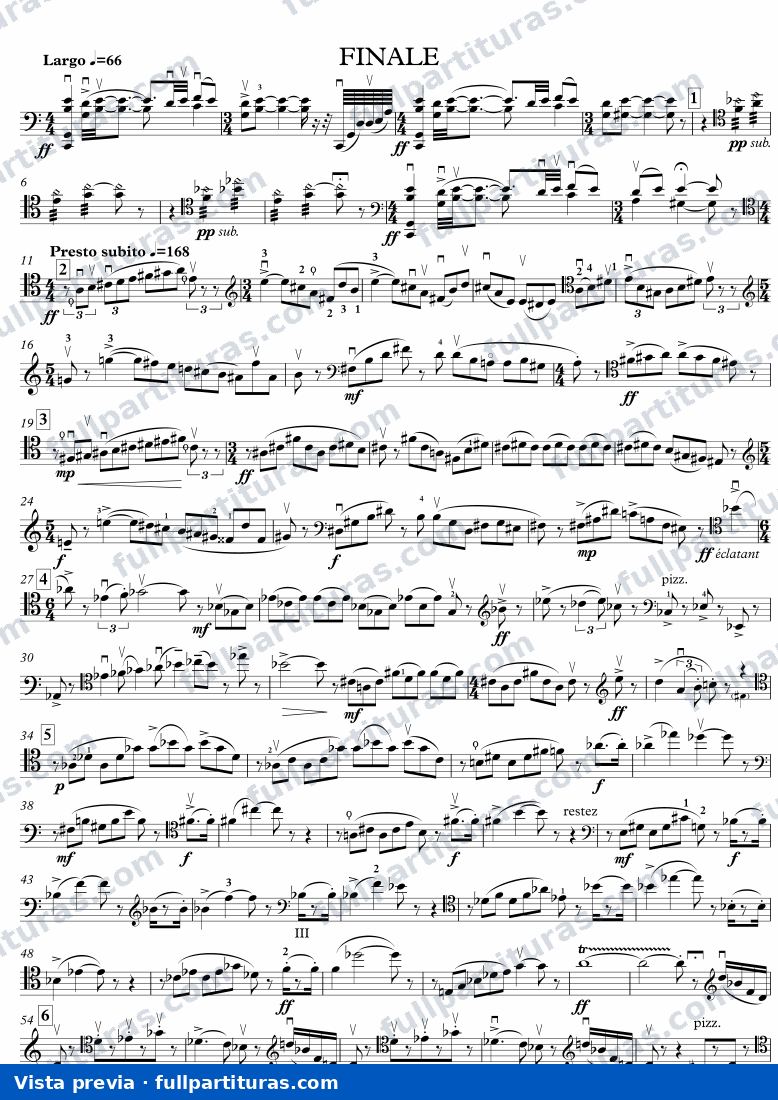 Cello Sonata, FP 143 — preview