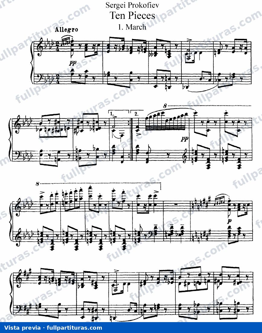 10 Piezas para Piano, Op.12 — vista previa