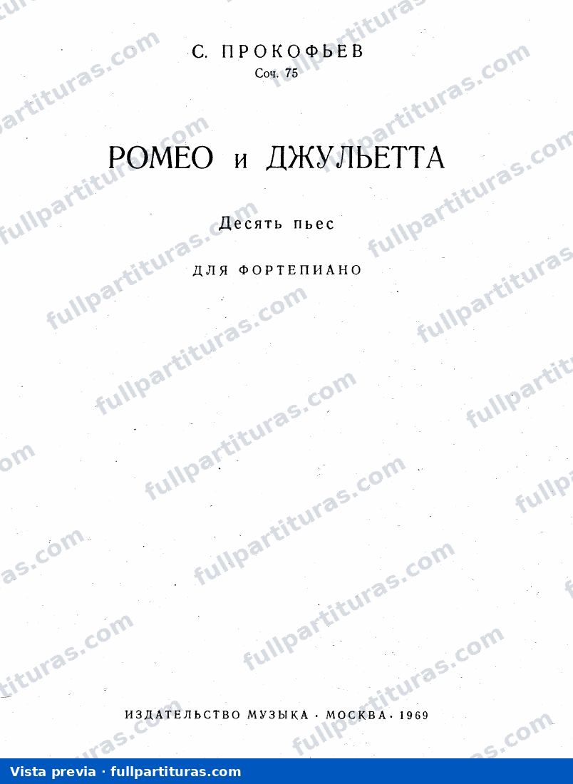 Romeo y Julieta(ballet), Op.75 — preview