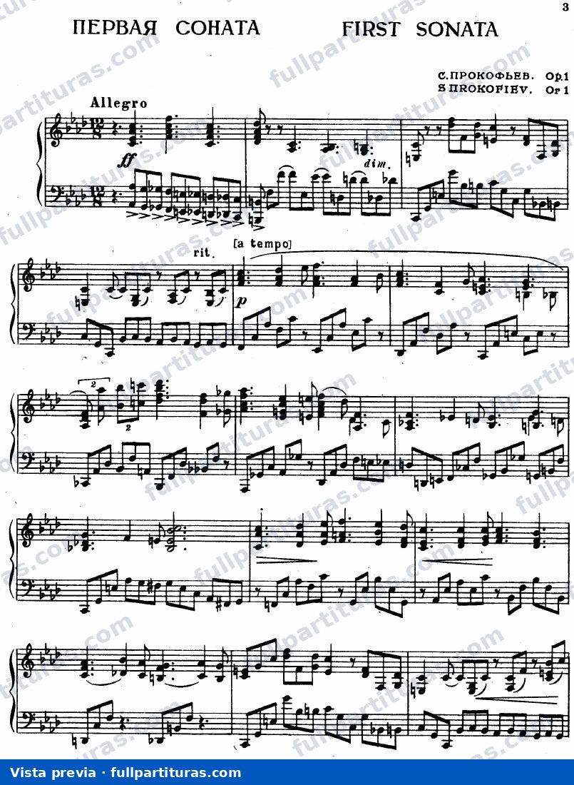 Sonata para piano No.1, Op.1 — preview