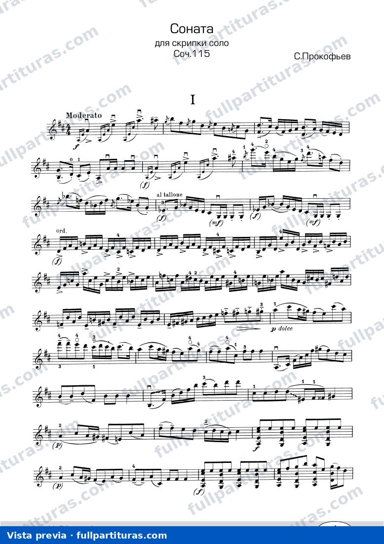 Sonata para Violin, Op.115 — preview