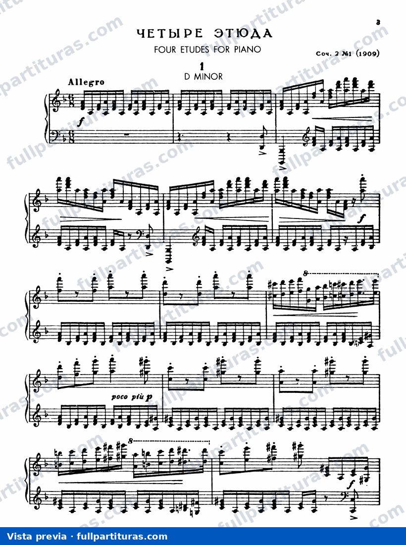 4 Etudes, Op.2 — preview