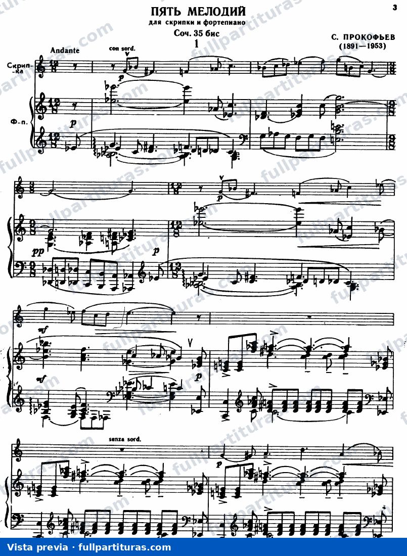5 Mélodies, Op.35 — preview