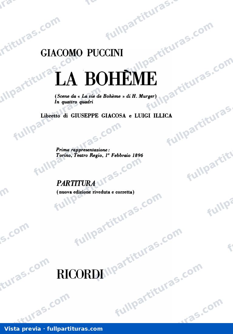 La Bohème: Acto I — preview