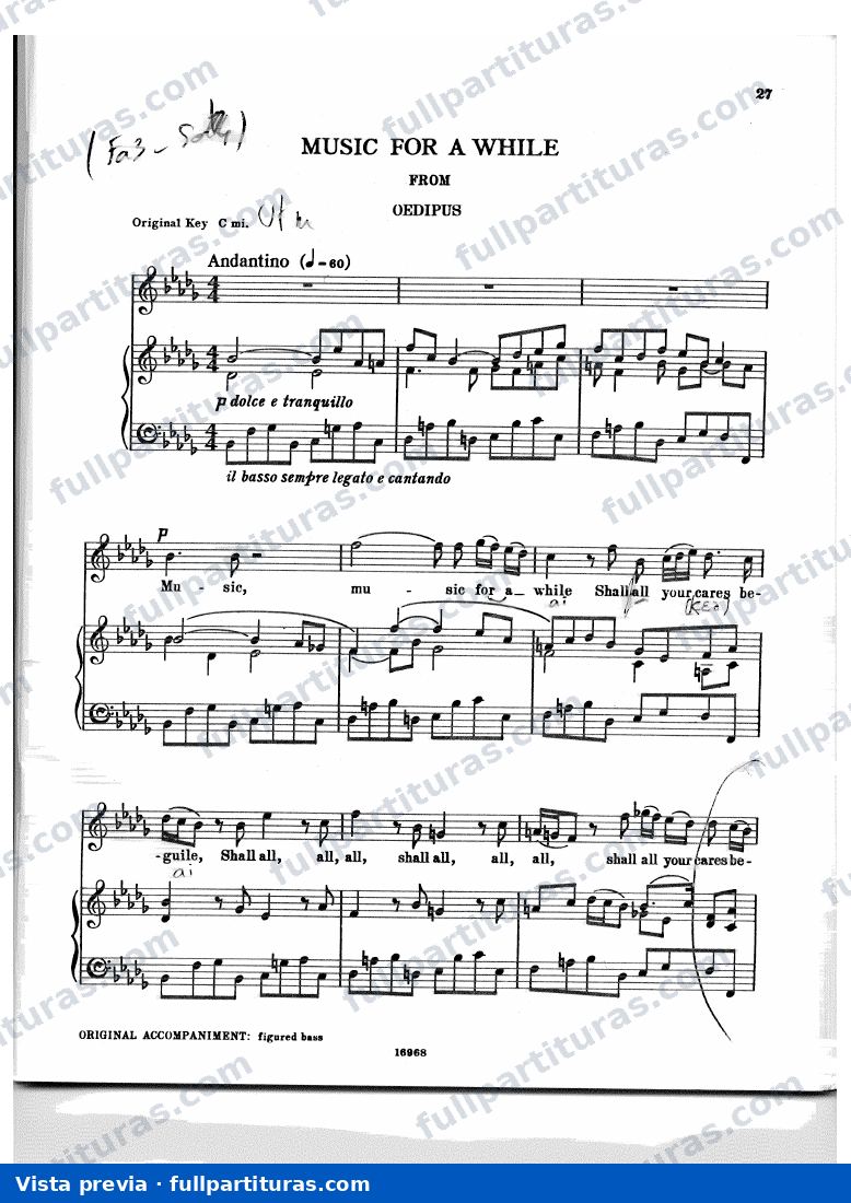 Music for a while — preview