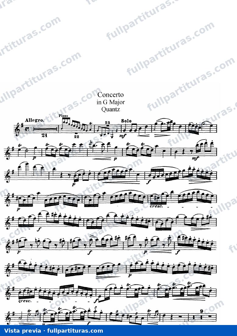 Concierto para flauta en G mayor (partichella flauta) — preview