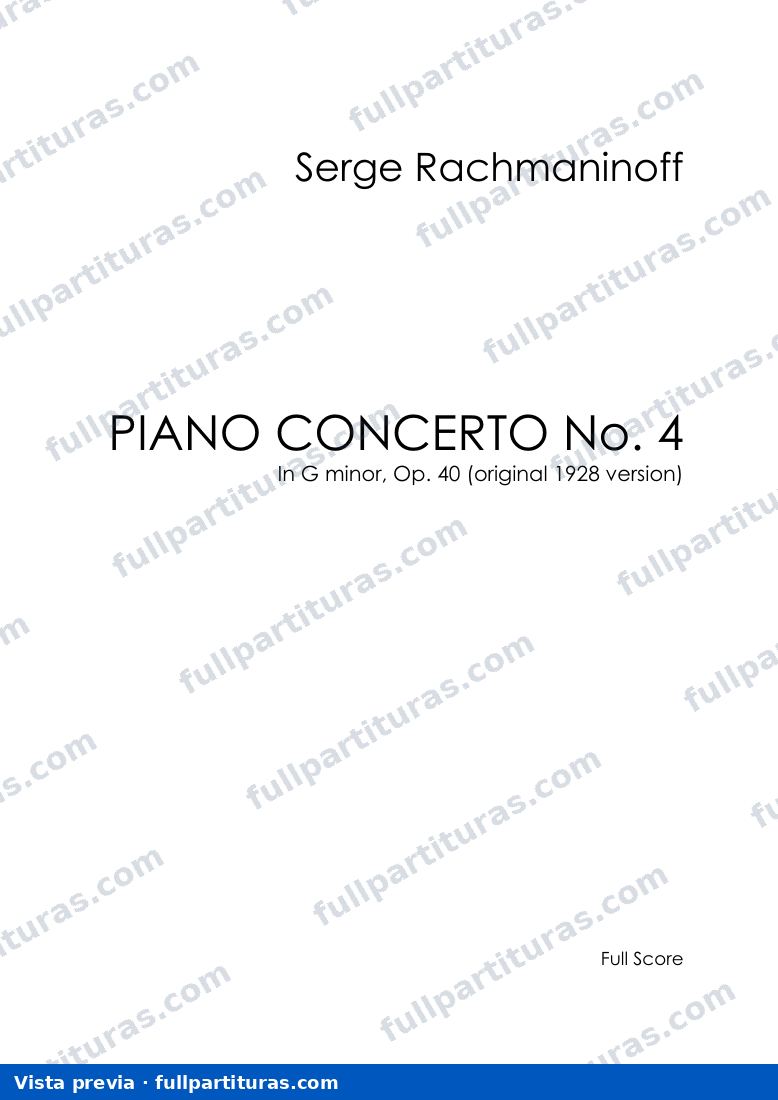 Piano Concerto No.4, Op.40 — preview