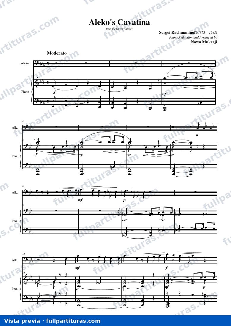 Cavatina de Aleko — preview