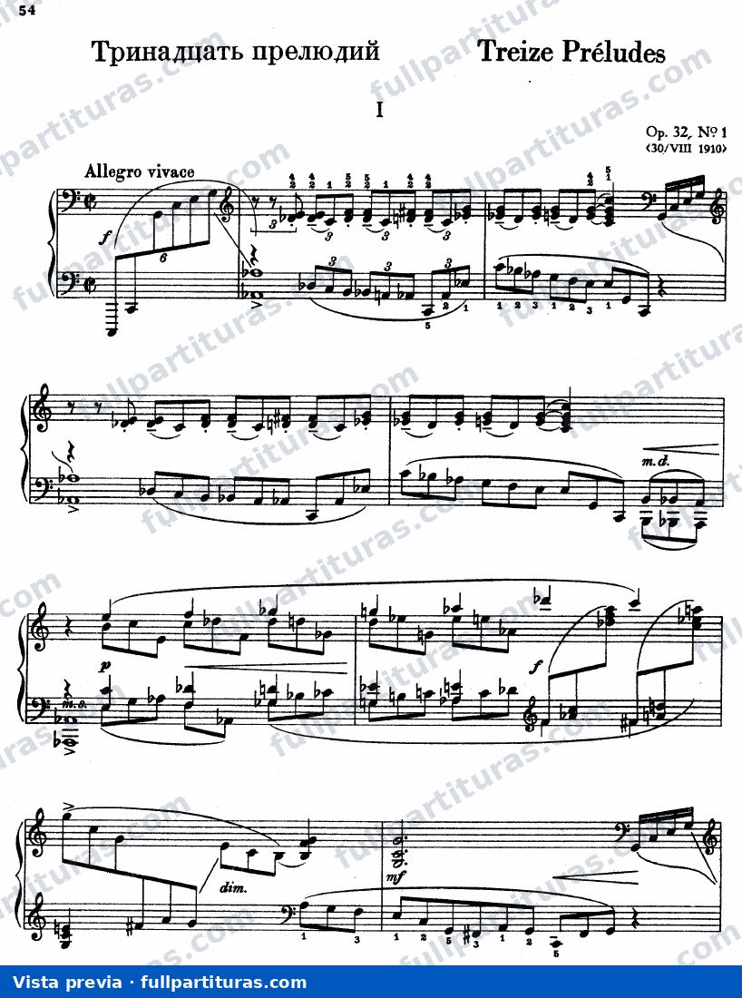 13 Preludes, Op.32 — preview