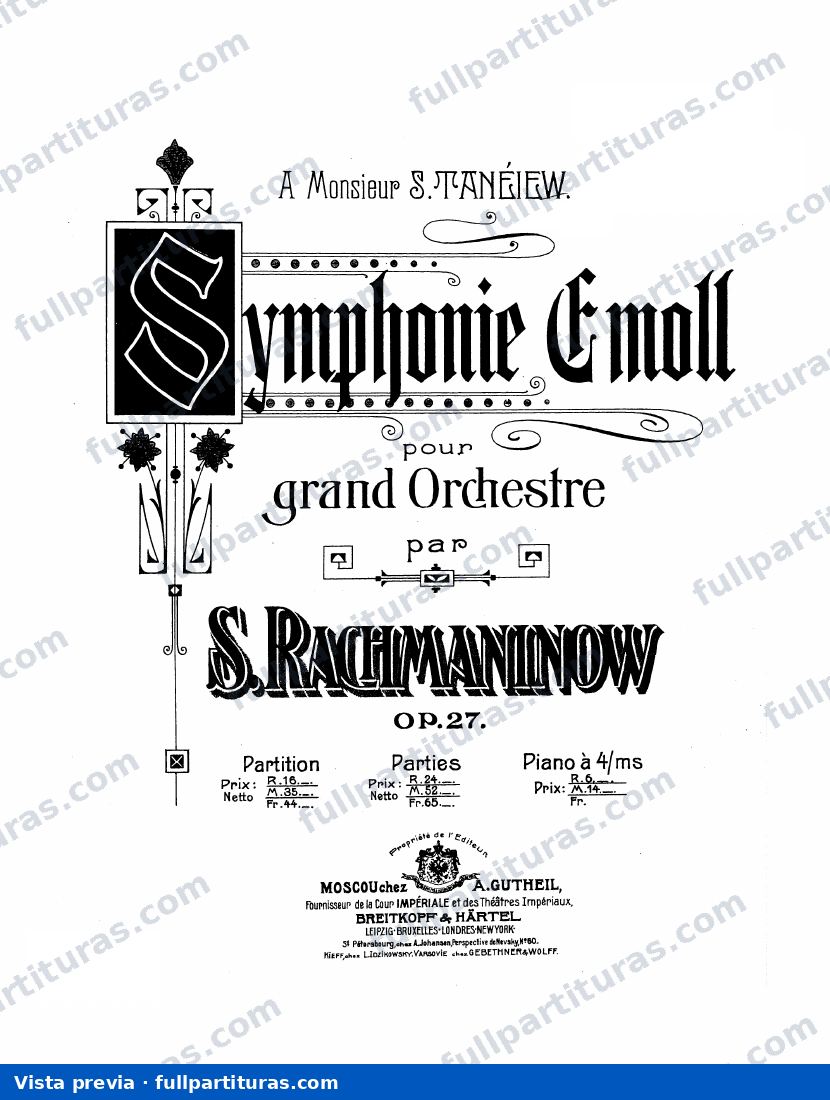 Vocalise: Symphony No.2, Op.27 — preview