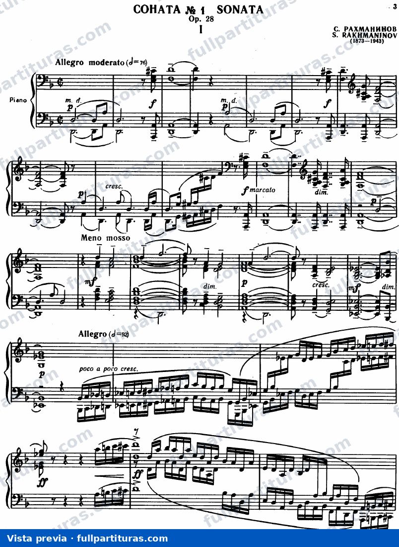 Piano Sonata No.1, Op.28 — preview