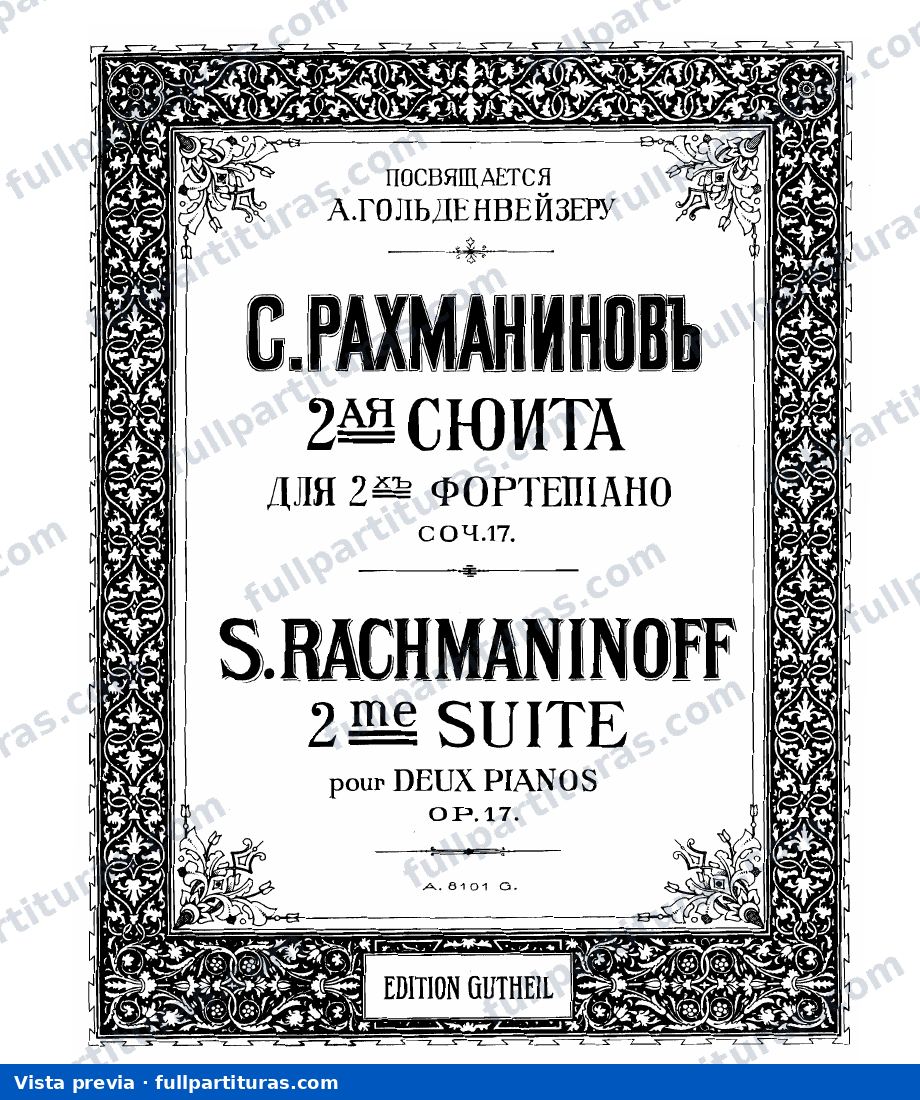 Suite No.2, Op.17: Piano 1 — preview