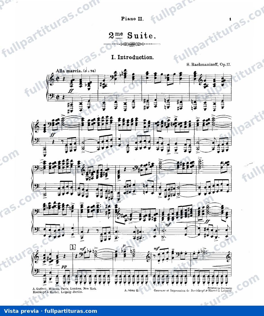 Suite No.2, Op.17: Piano 2 — preview