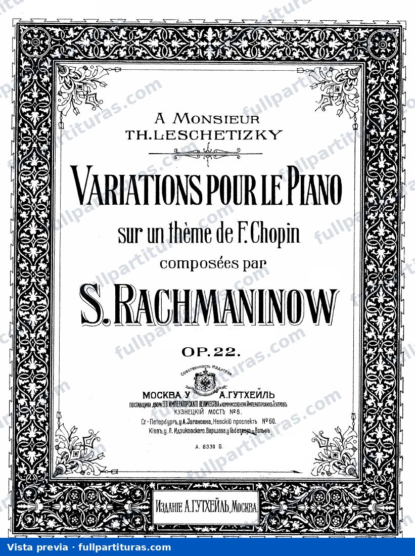 Suite No.2, Op.17: Variations on a Theme of Chopin, Op.22 — preview
