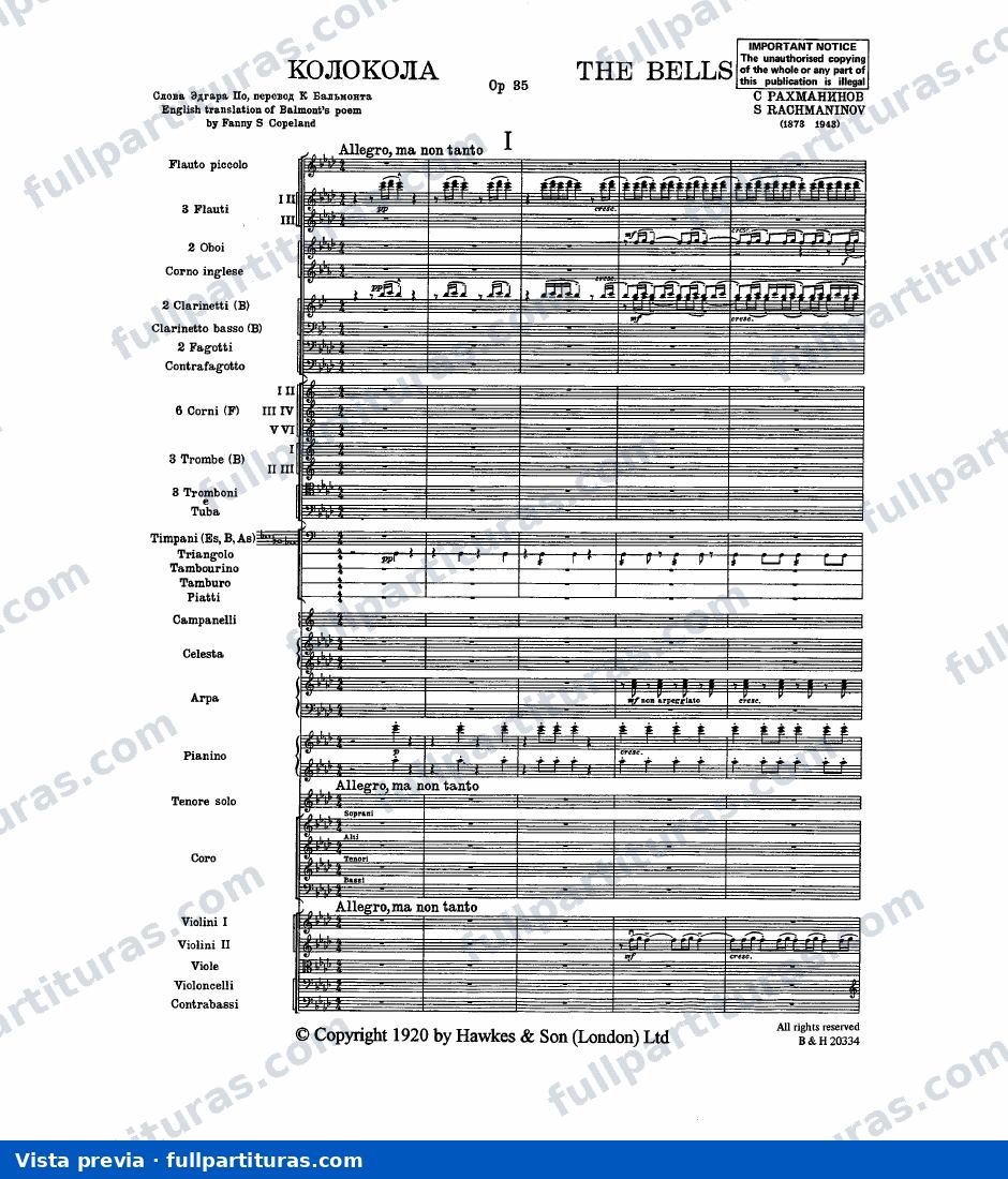 Obras varias: The Bells, Op.35 — preview