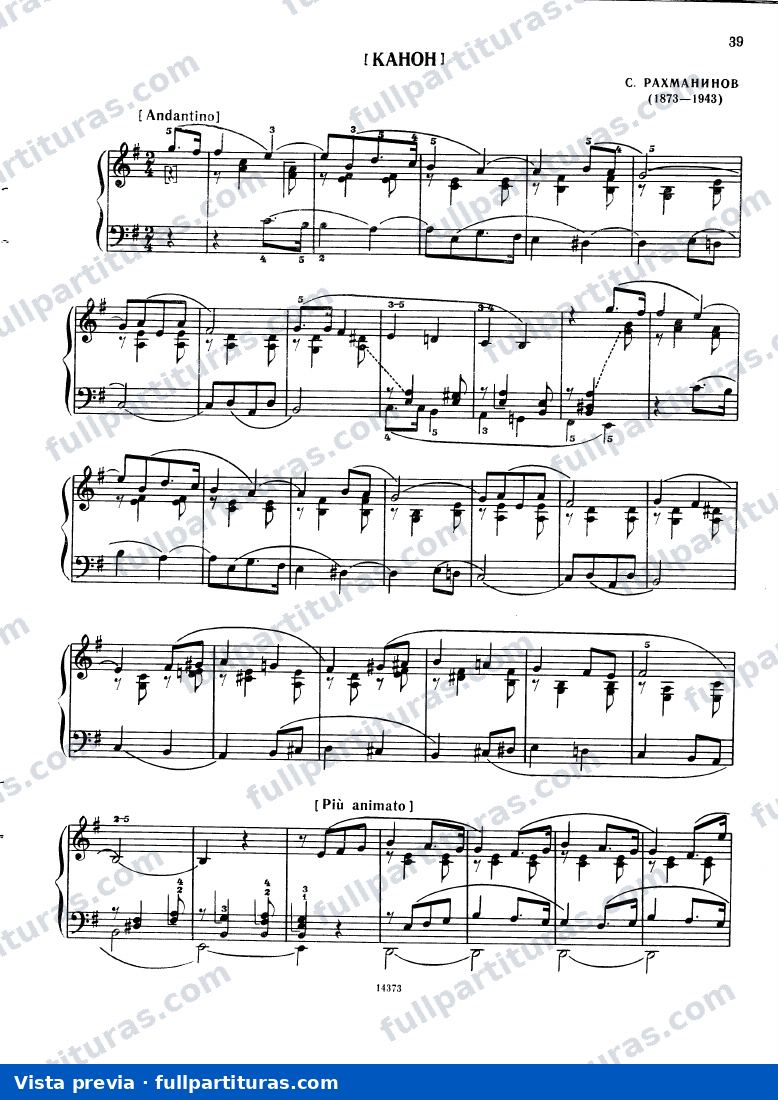 Obras varias: Canon in E minor — preview