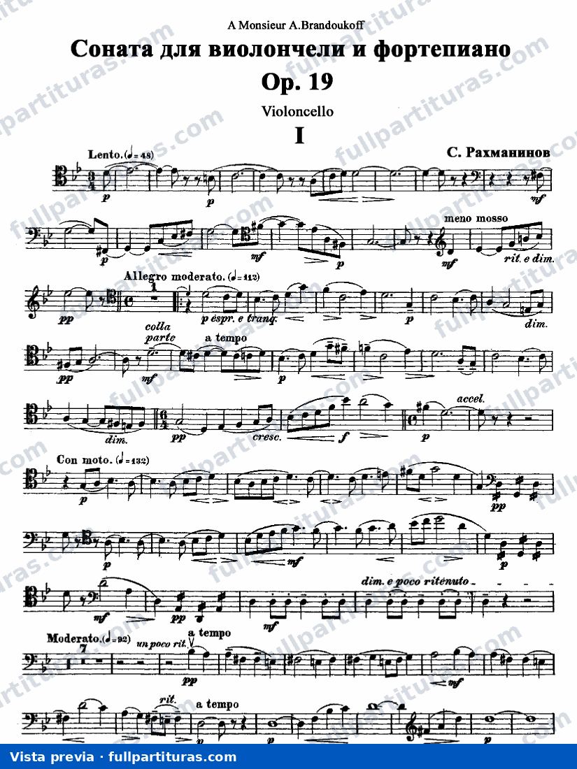 Obras varias: Parte del cello — preview